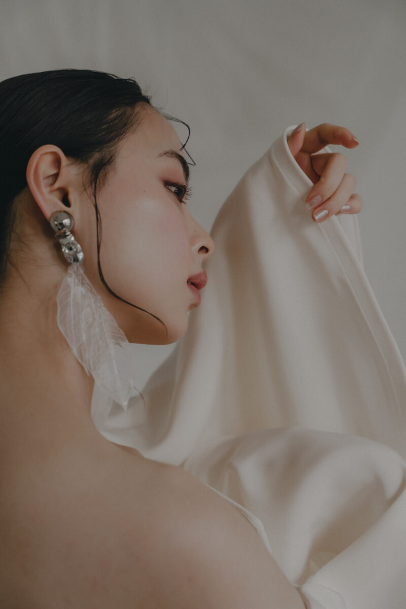 レンタルアクセサリー - clear real leaf earring by FUMIE TANAKA