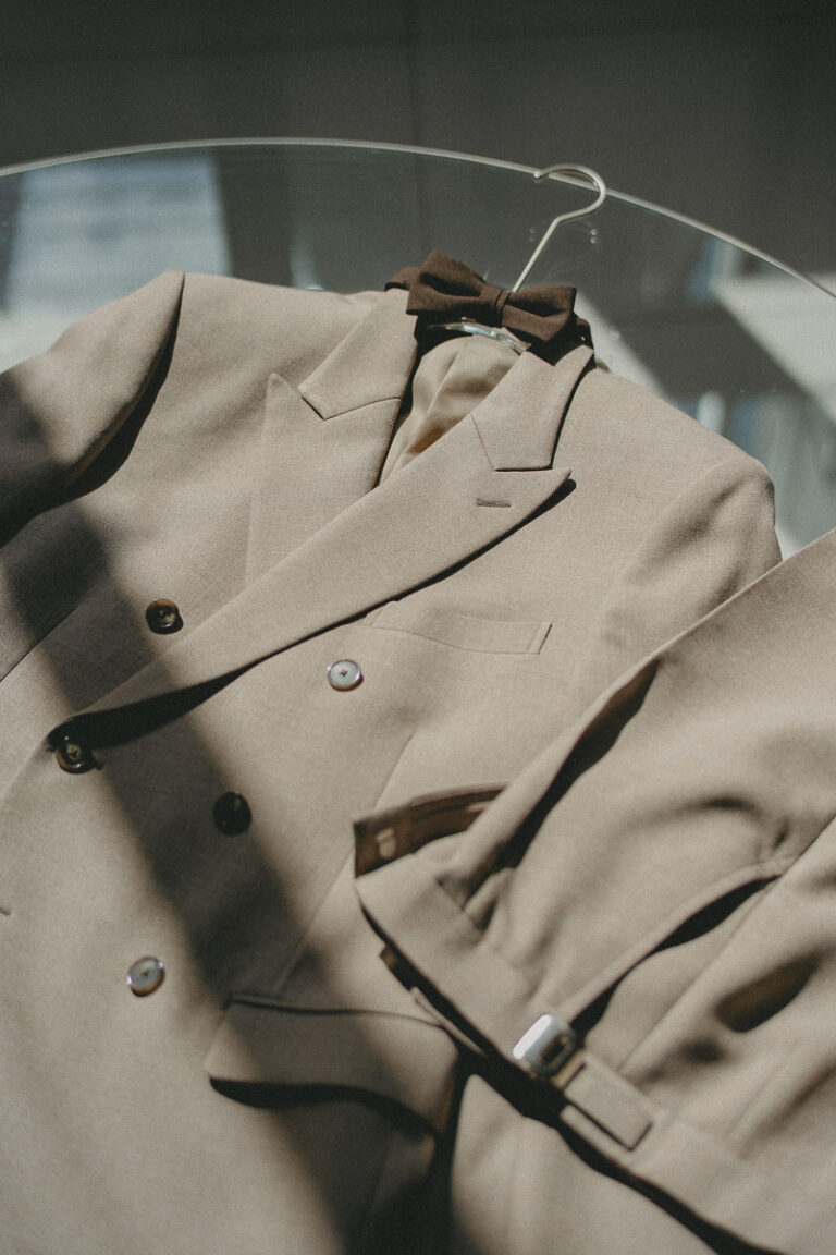 レンタルタキシード - beige double breasted tuxedo by Nudity original (2)
