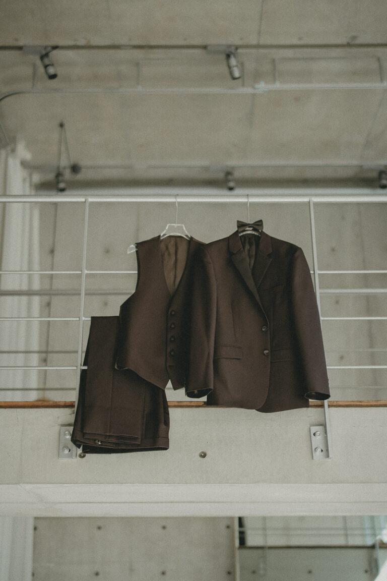 レンタルタキシード - dark brown three piece tuxedo by Nudity original (1)