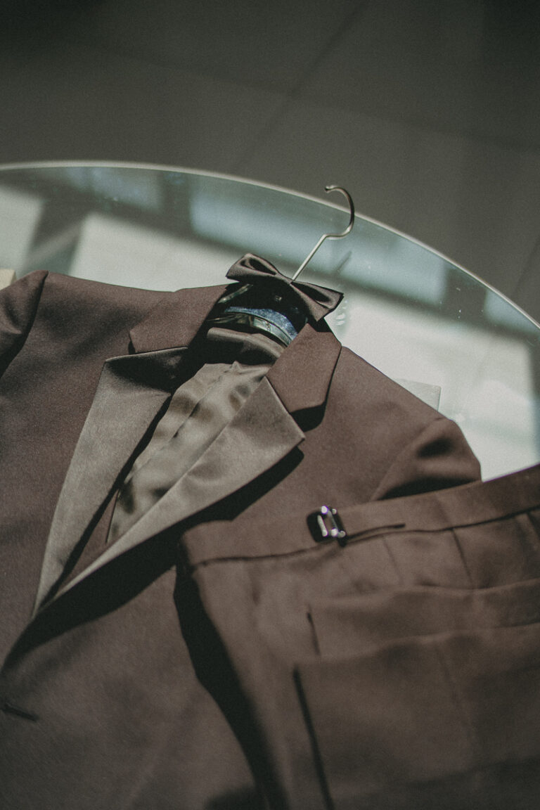 レンタルタキシード - dark brown three piece tuxedo by Nudity original (2)