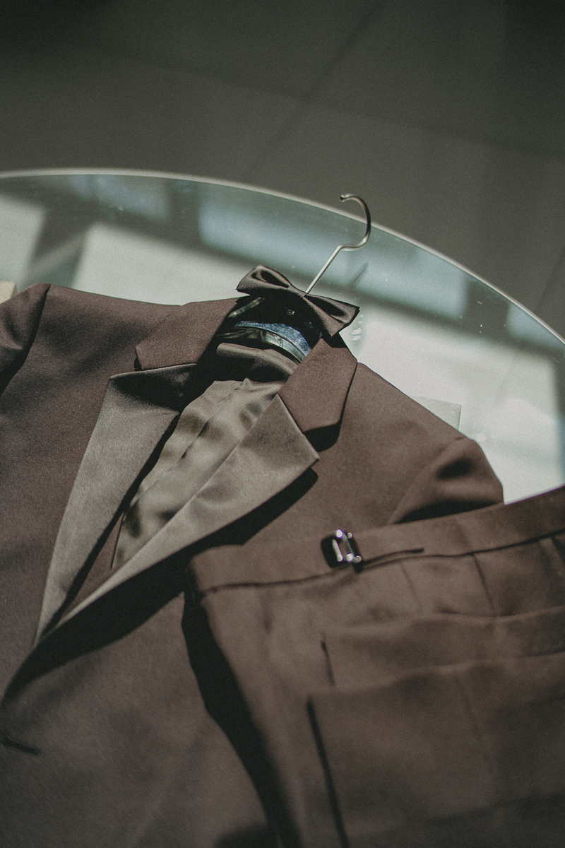 レンタルタキシード - dark brown three piece tuxedo by Nudity original